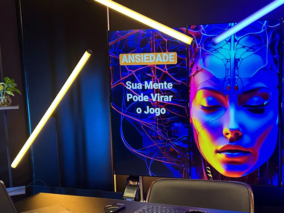 Gravação de videoaula no estúdio do Podcast Curitiba